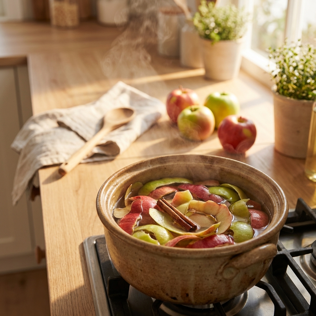 냄비 바닥 탄 자국, 사과껍질 하나로 해결했습니다
