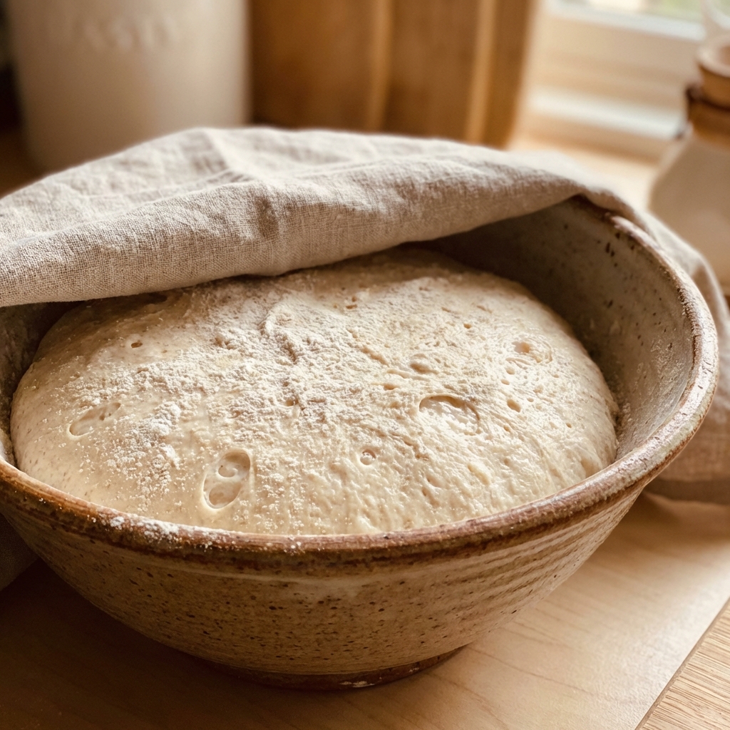 1차 발효 중인 반죽