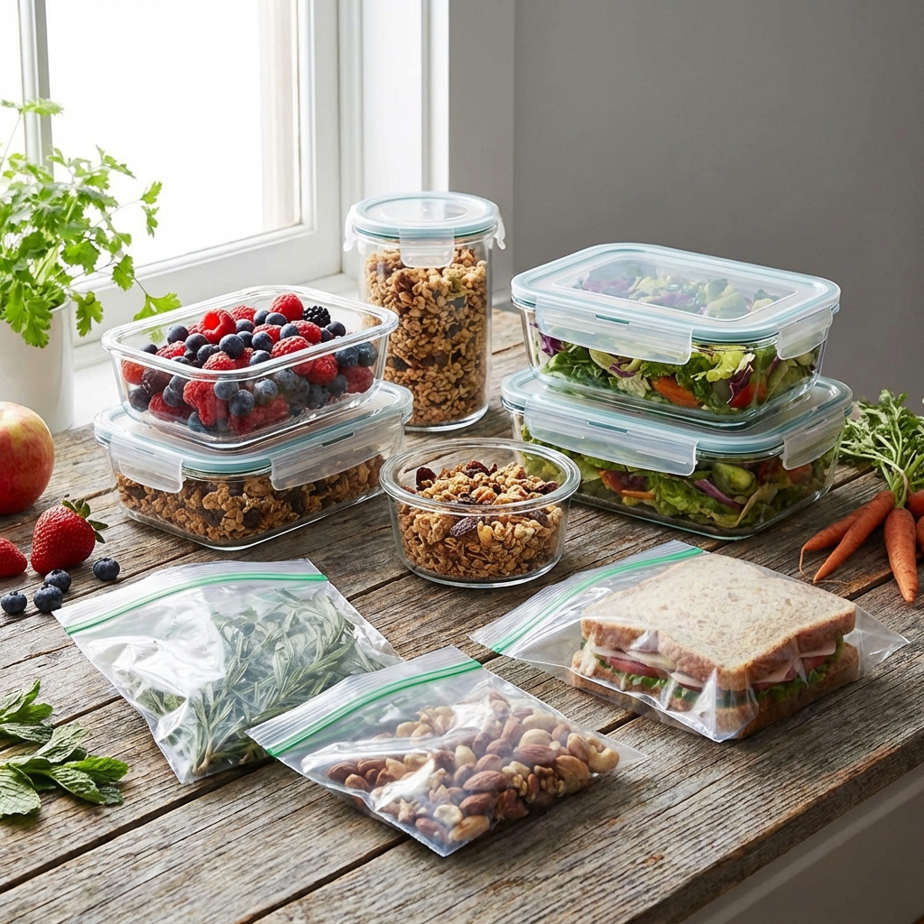 밀폐용기와 지퍼백