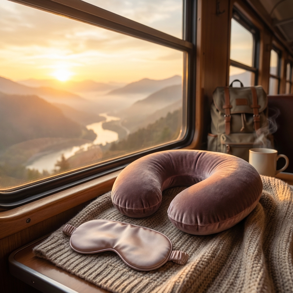 수면안대와 목베개