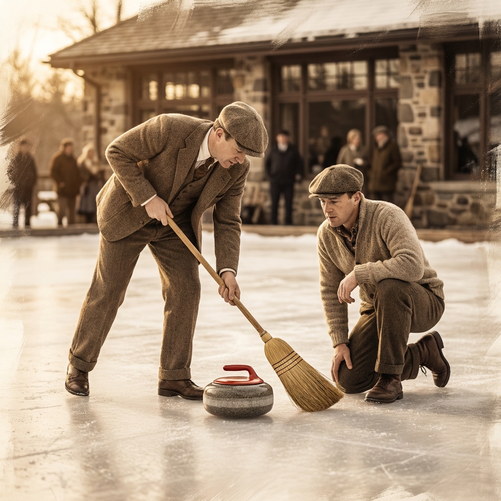 컬링 스톤과 스위핑