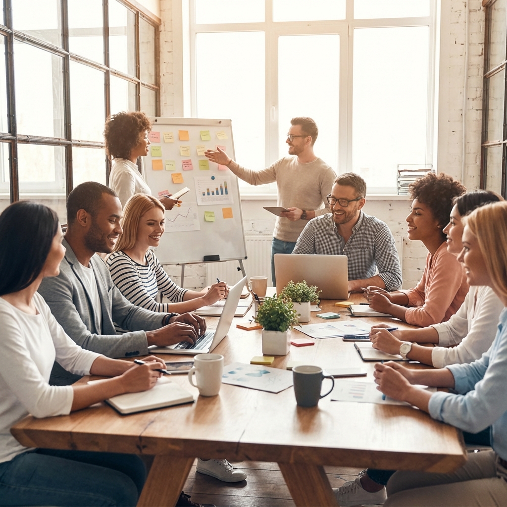 마케팅 회의 장면