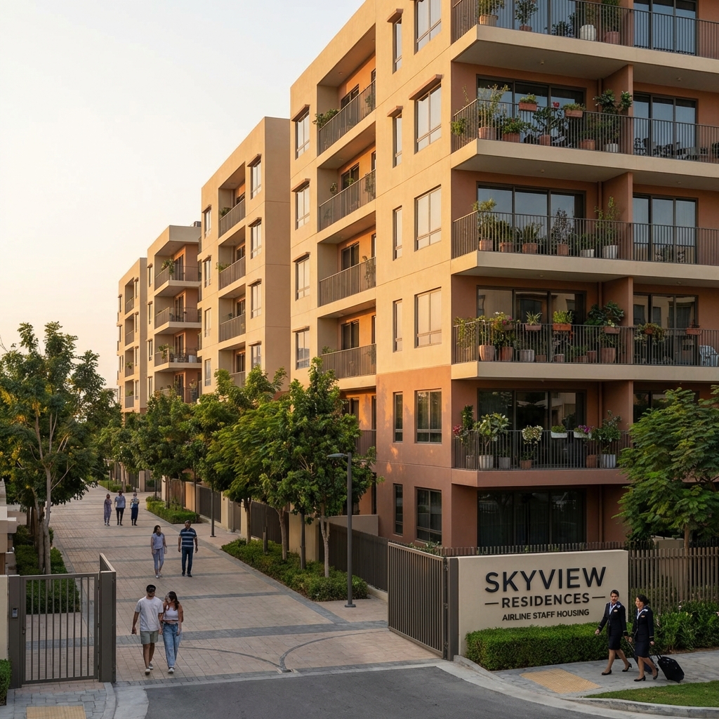 항공사 기숙사 전경