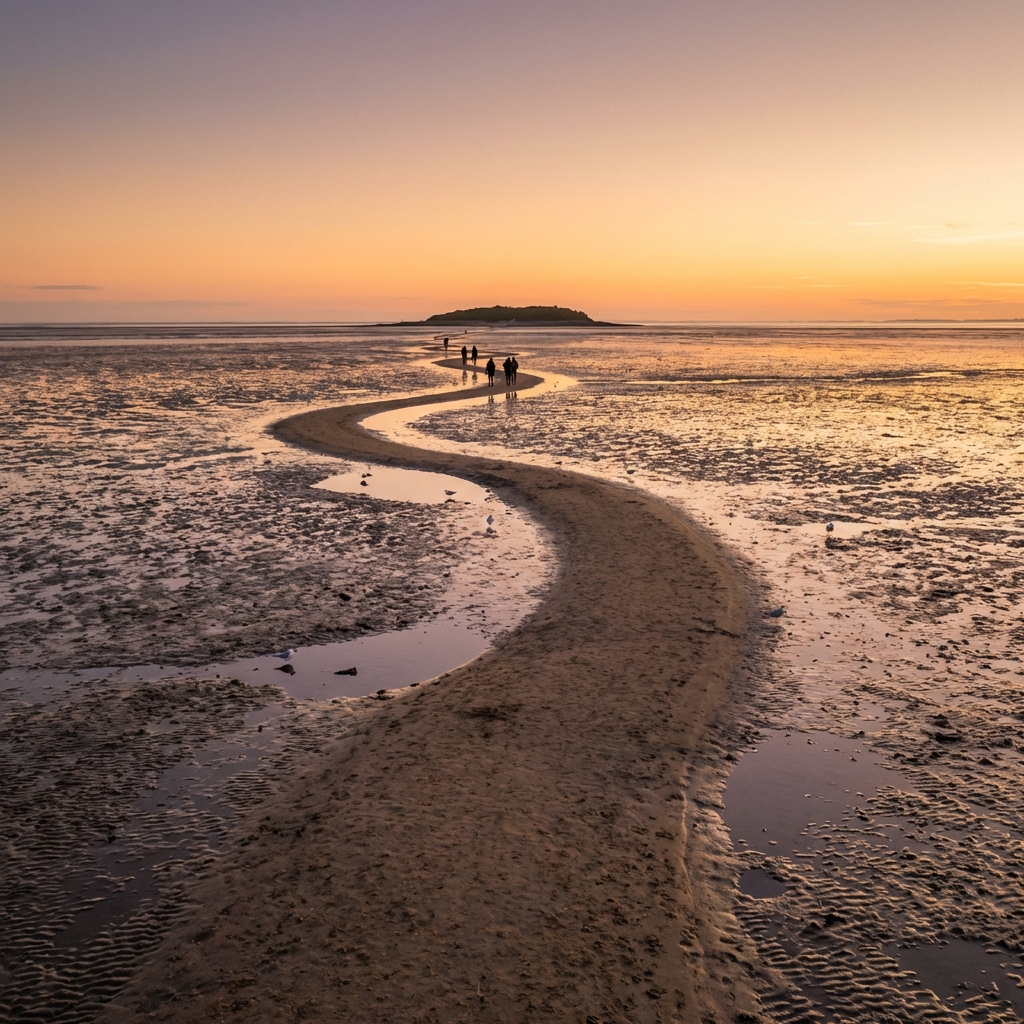 갯벌 위 모래길