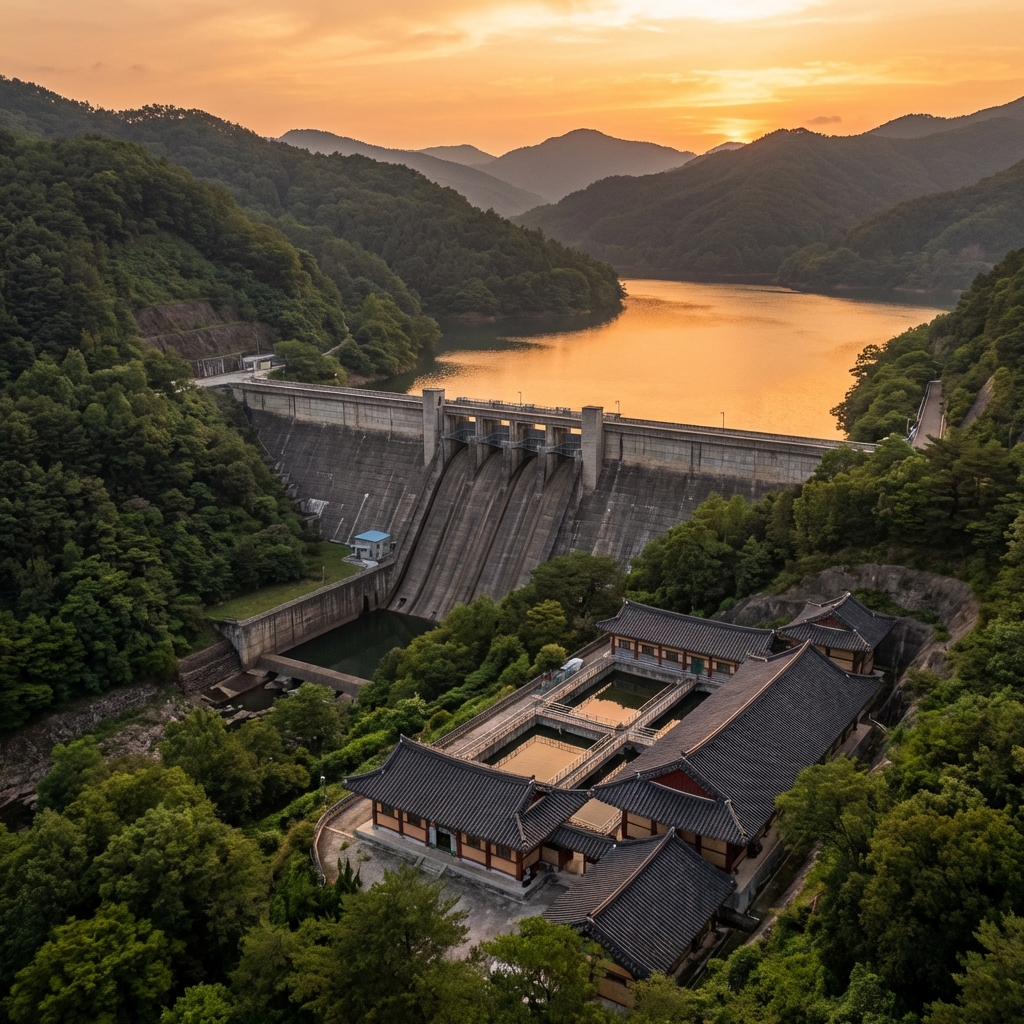 정수 시설과 댐