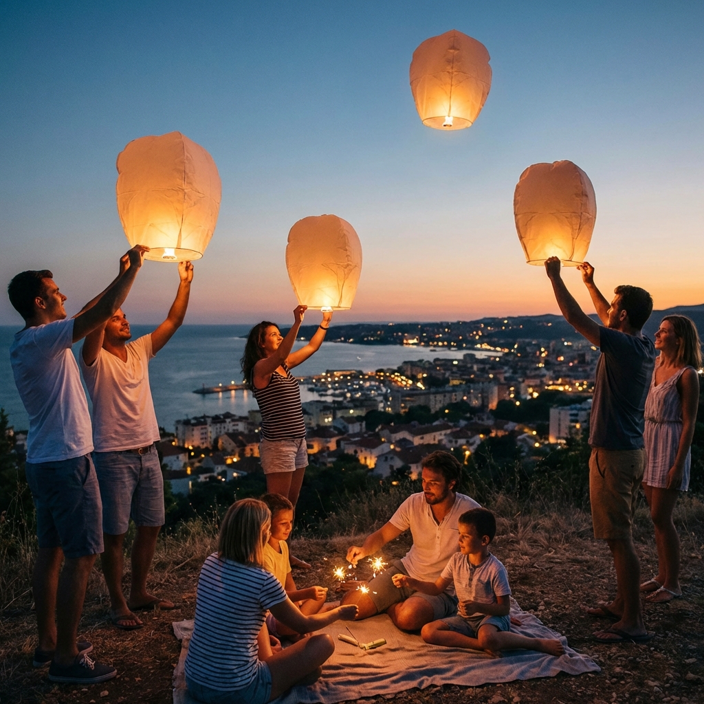 친환경 폭죽 야경