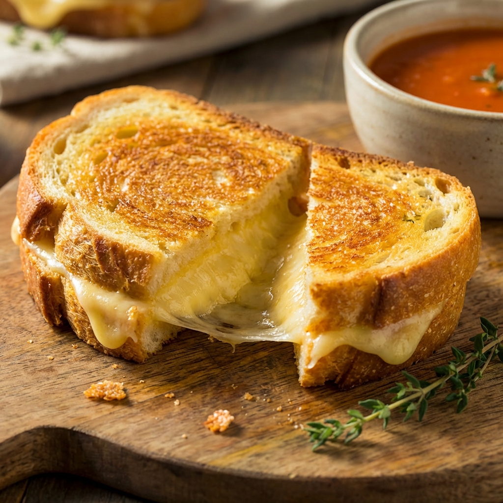 녹은 치즈 토스트