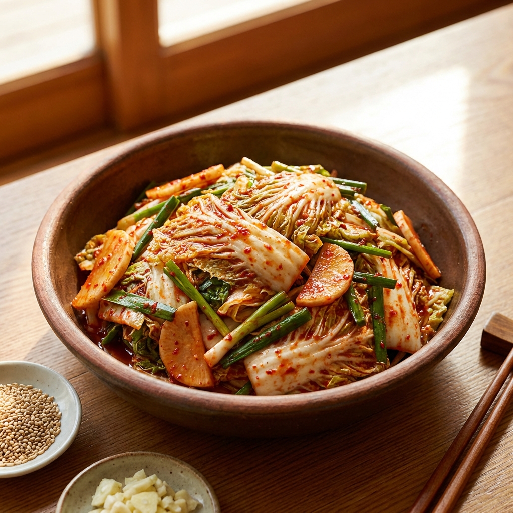 양념 버무린 겉절이