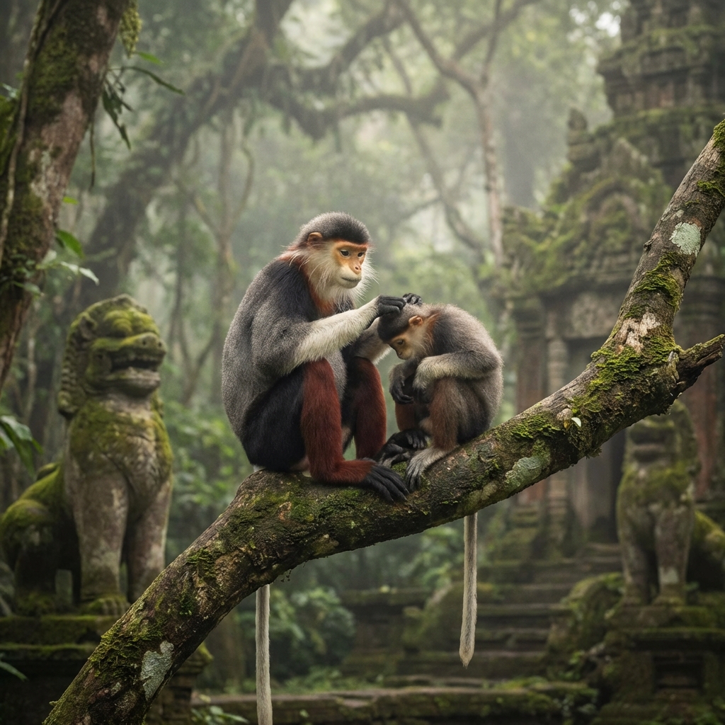 평화주의자 동물, 두크잎원숭이