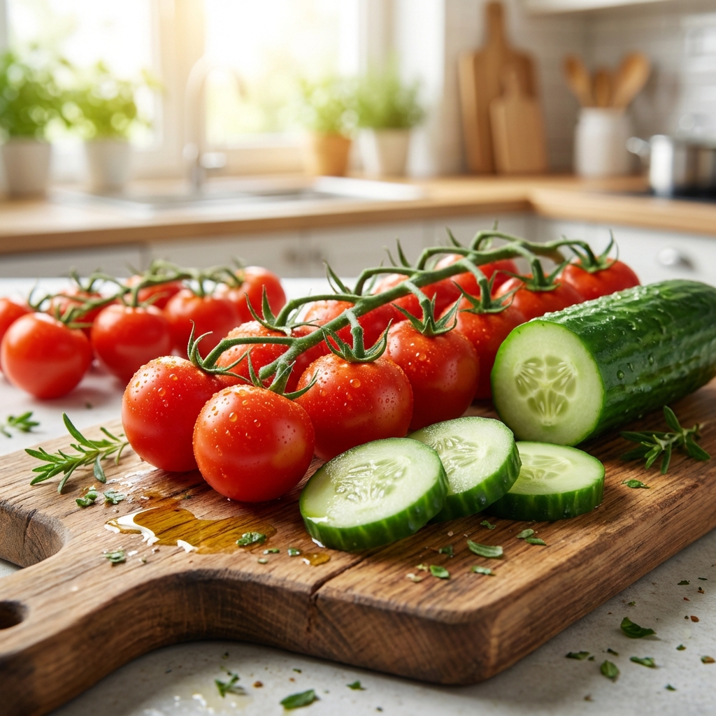 방울토마토와 오이