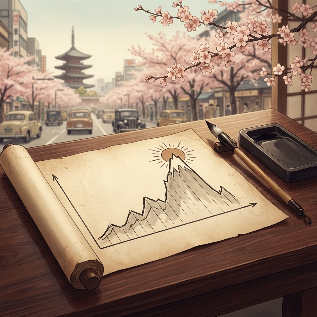 1989년 닛케이 지수 차트