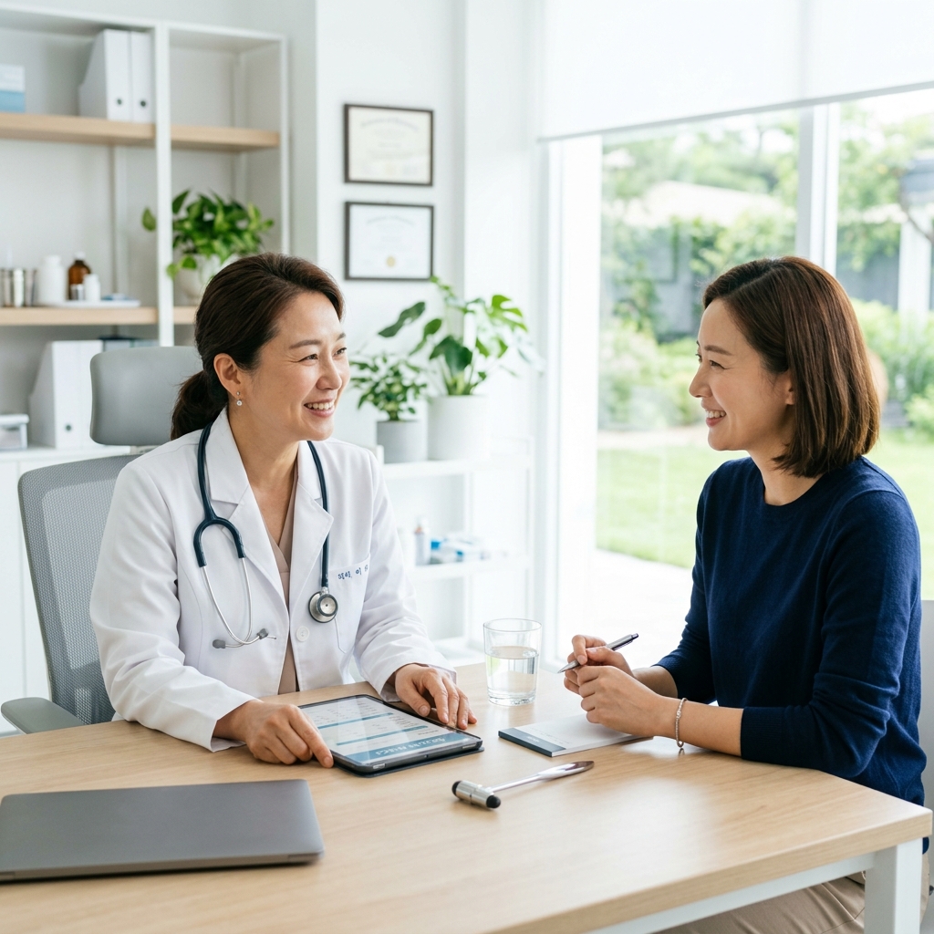 건강 검진 또는 상담 장면