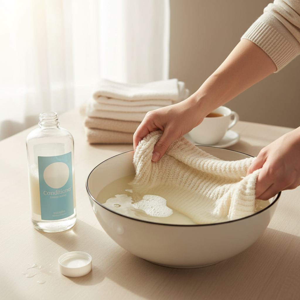 건조기 돌려서 아동복처럼 줄어든 니트, 린스 하나로 원래 사이즈 복구하는 팁