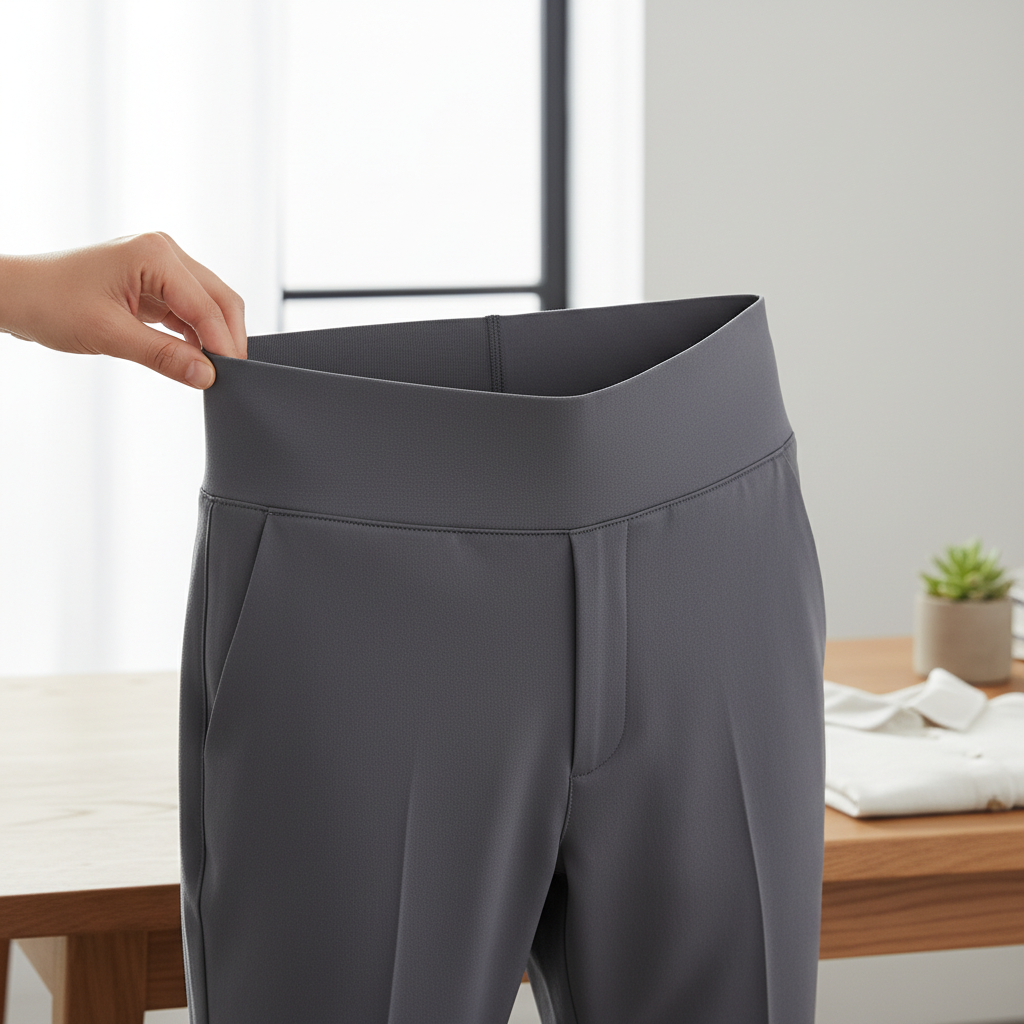 허리 밴딩과 신축성 소재 확인