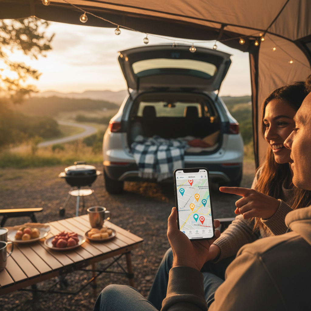캠핑장 주변 맛집 검색, 헛걸음 없는 지도 앱 100% 활용법