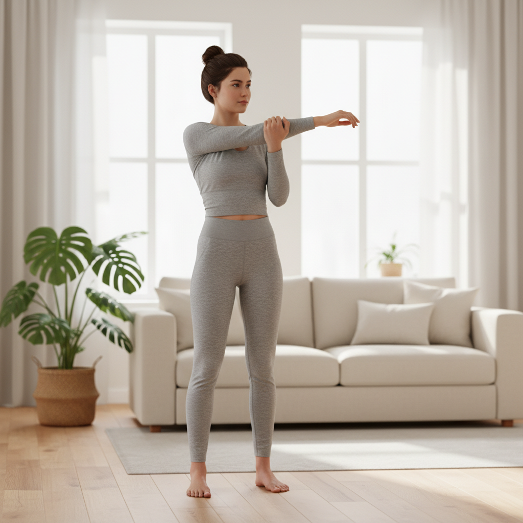 일상 속 가벼운 어깨 스트레칭