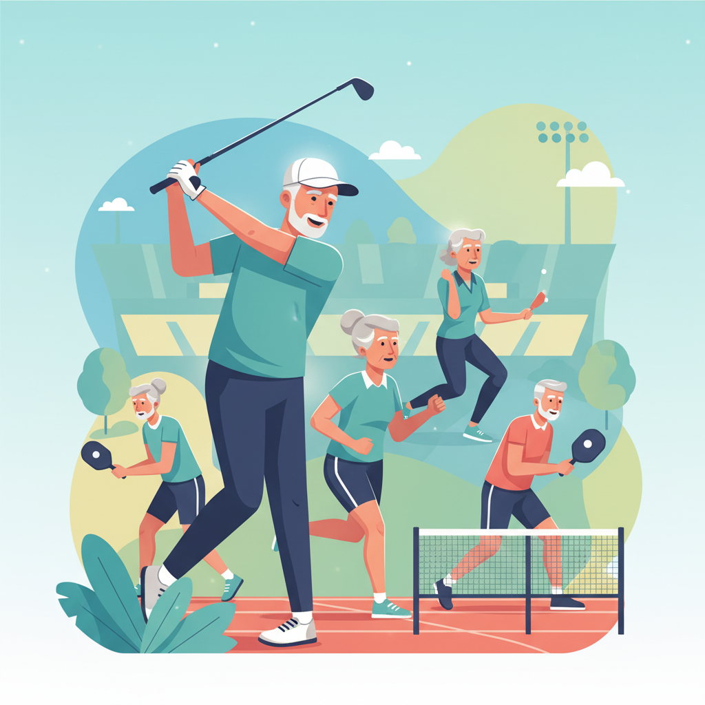 고령층 축구·테니스 대회, '건강 수명' 늘리는 새로운 운동 문화