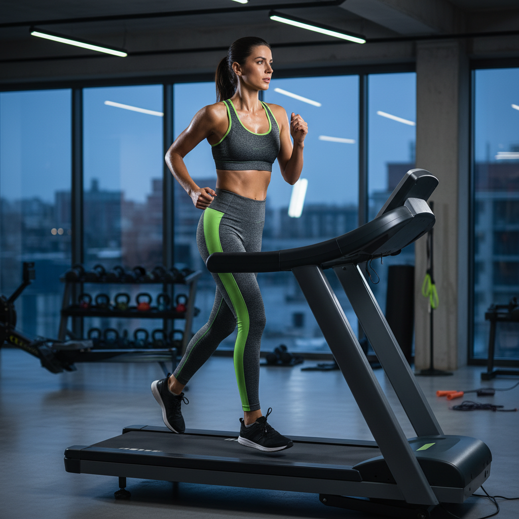 인터벌 트레이닝 중인 여성의 모습