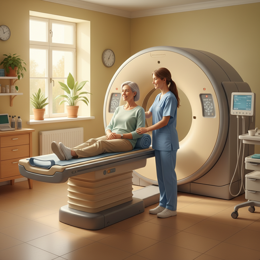 응급실 또는 뇌 CT 촬영 장면