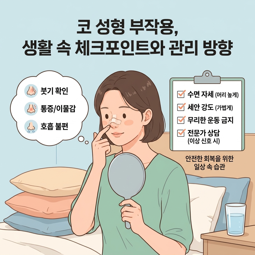 코 성형 부작용 체크, 일상에서 확인할 수 있는 신호