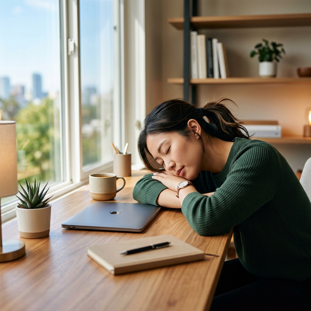 쉬는 시간 엎드려 잠자기, 목과 허리 부담 줄이는 자세 조정법