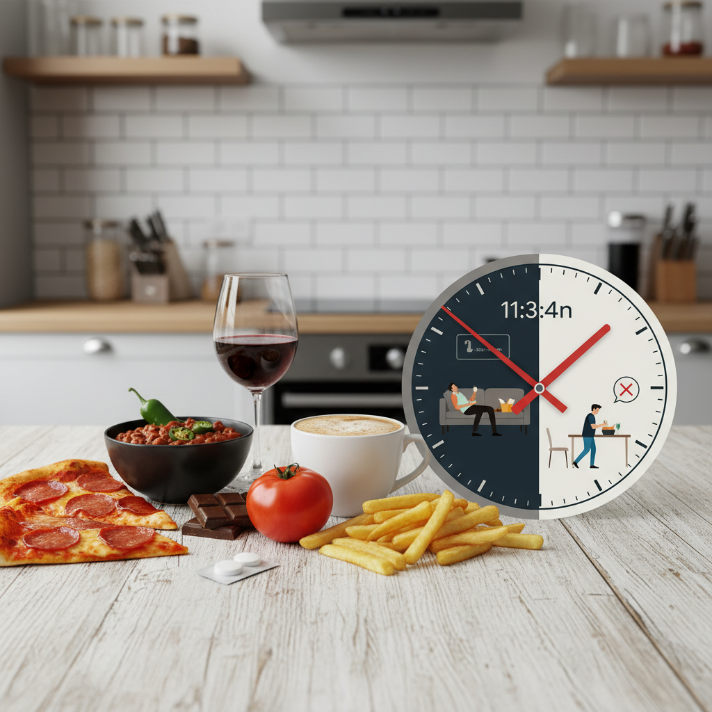 위산 역류를 유발하는 음식들과 피해야 할 식습관 예시