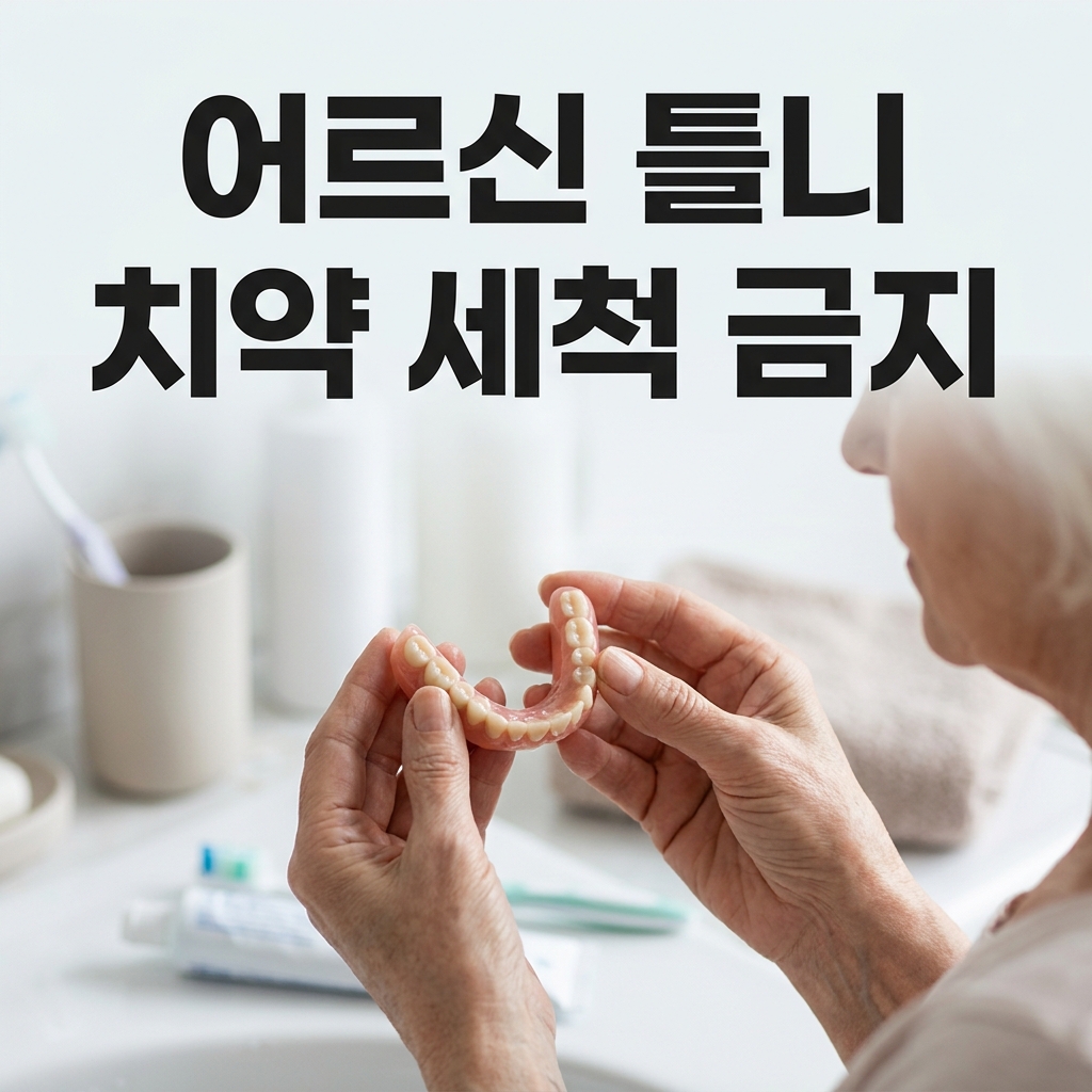 틀니 세척, 치약으로 닦으면 안 된다