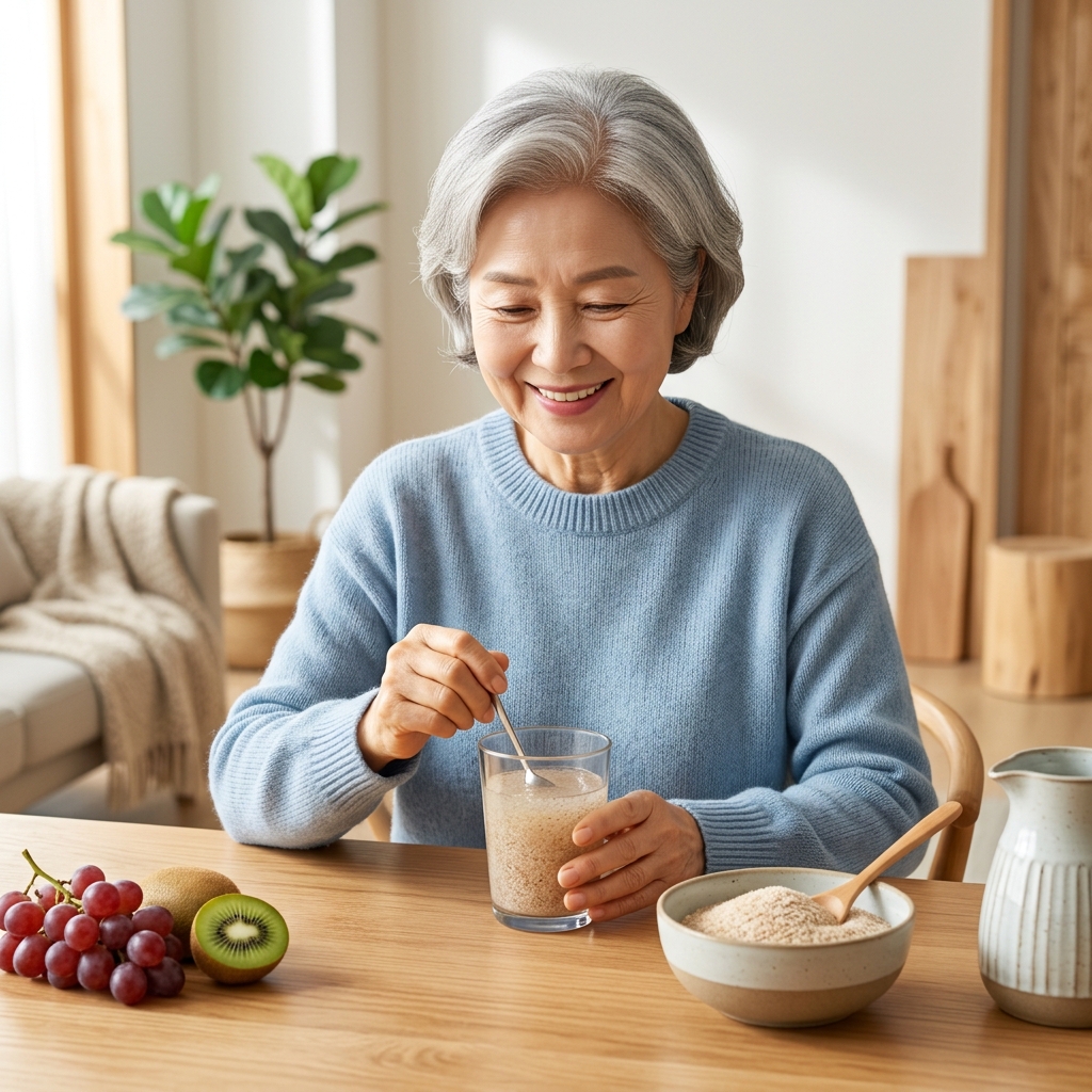 노인성 변비, 차전자피와 물로 장 연동 운동 회복하기