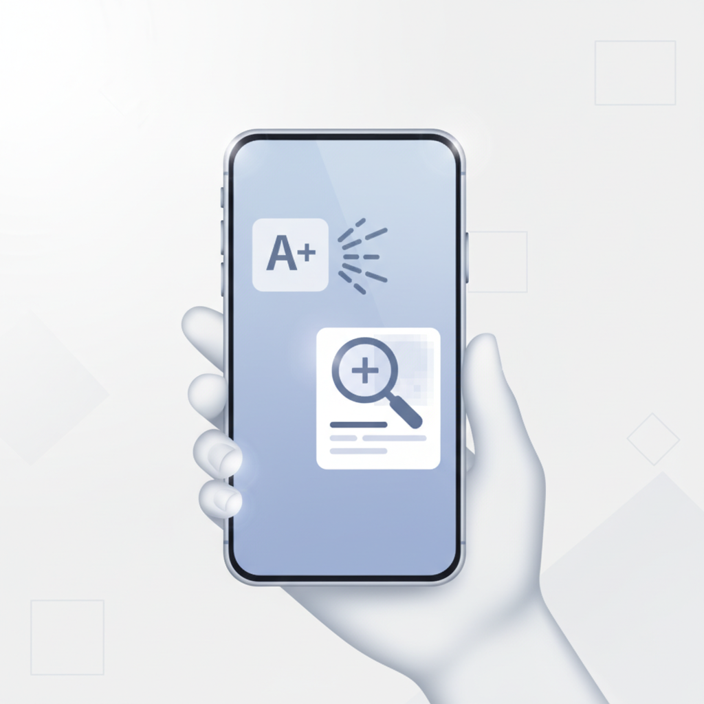 스마트폰 글자 작게 보일 때 돋보기 위젯으로 해결하는 법