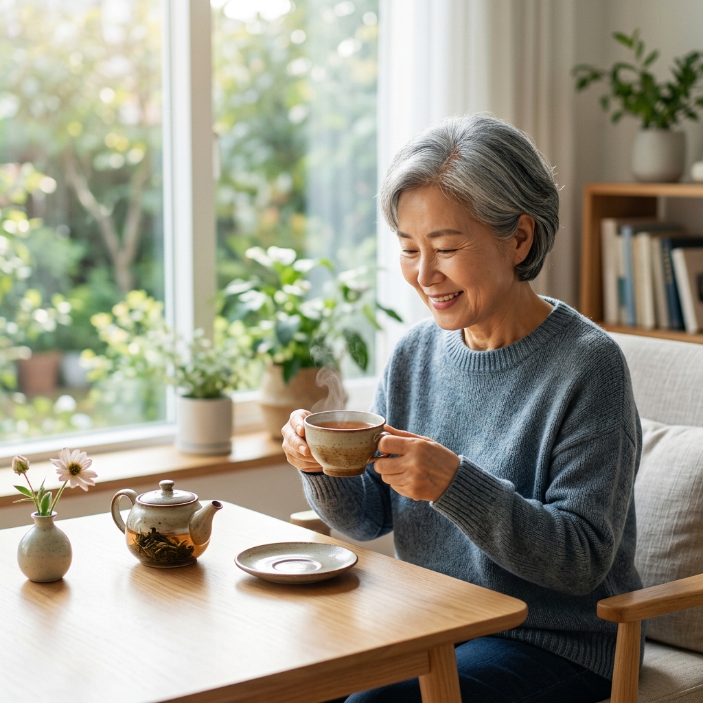 아침 차 한잔이 노년기 우울증 극복에 도움이 되는 이유