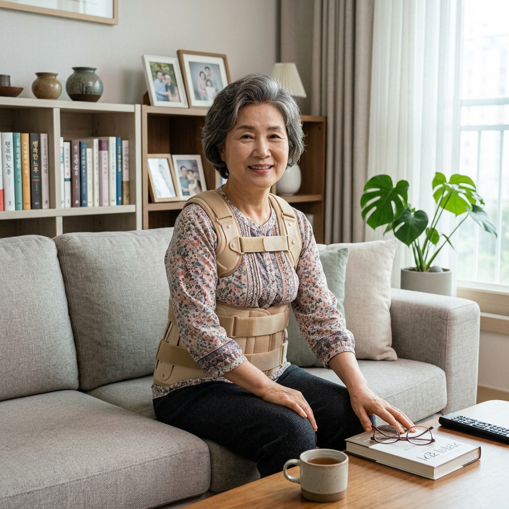 골다공증 골절 환자, 보조기 착용 기간 지켜야 굽은 등 막는다