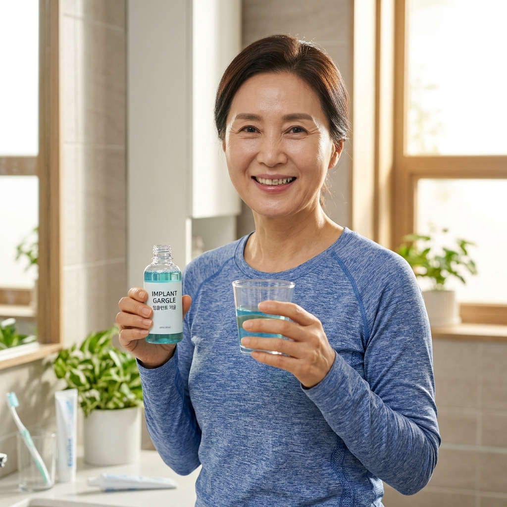 임플란트 후 가글 언제부터? 소금물·구강청결제 사용법 차이