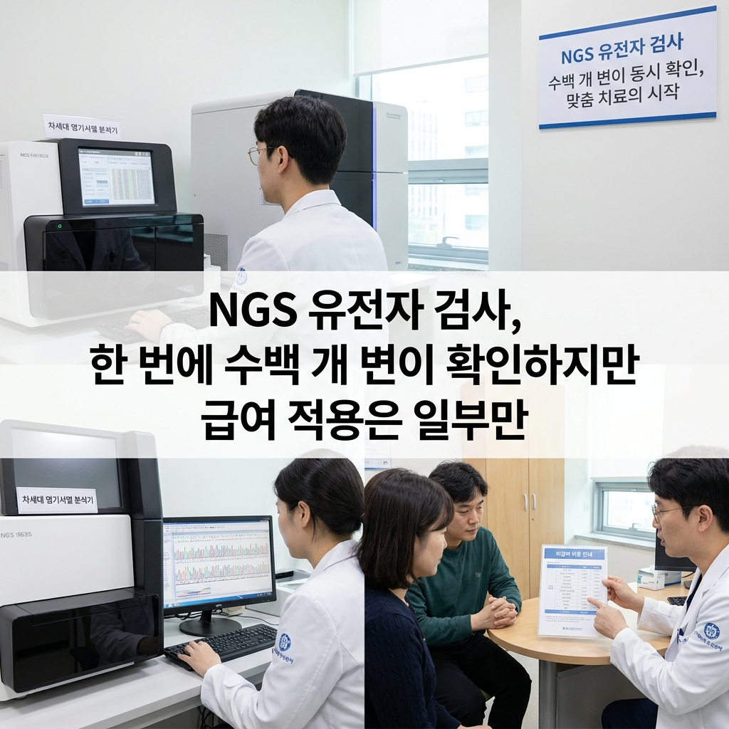 NGS 유전자 검사, 한 번에 수백 개 변이 확인하지만 급여 적용은 일부만