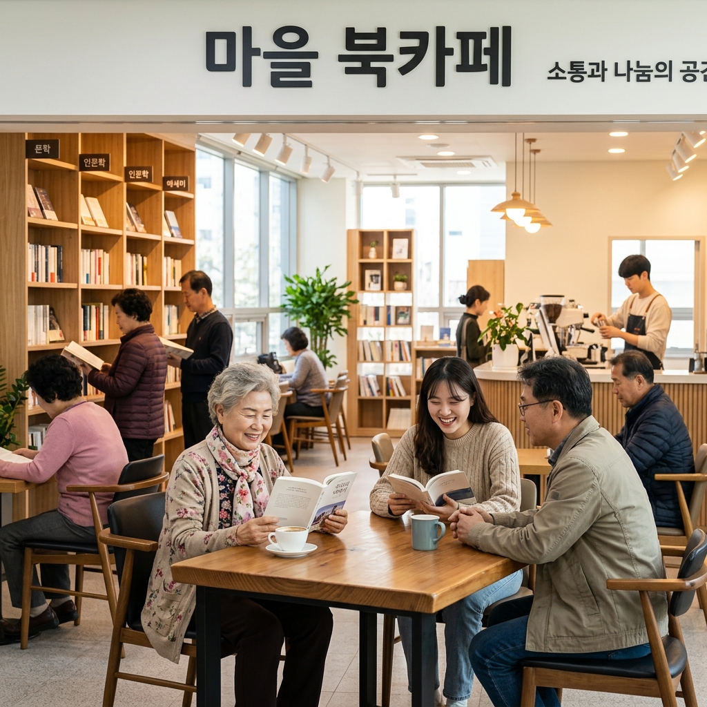 어르신과 주민이 함께하는 북카페 풍경