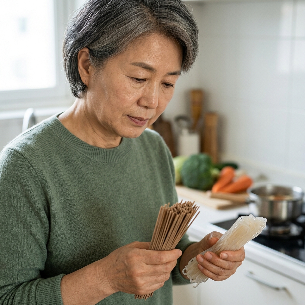 곤약면, 통밀면, 메밀면, 혈당 부담 줄이며 포만감 채우는 방법