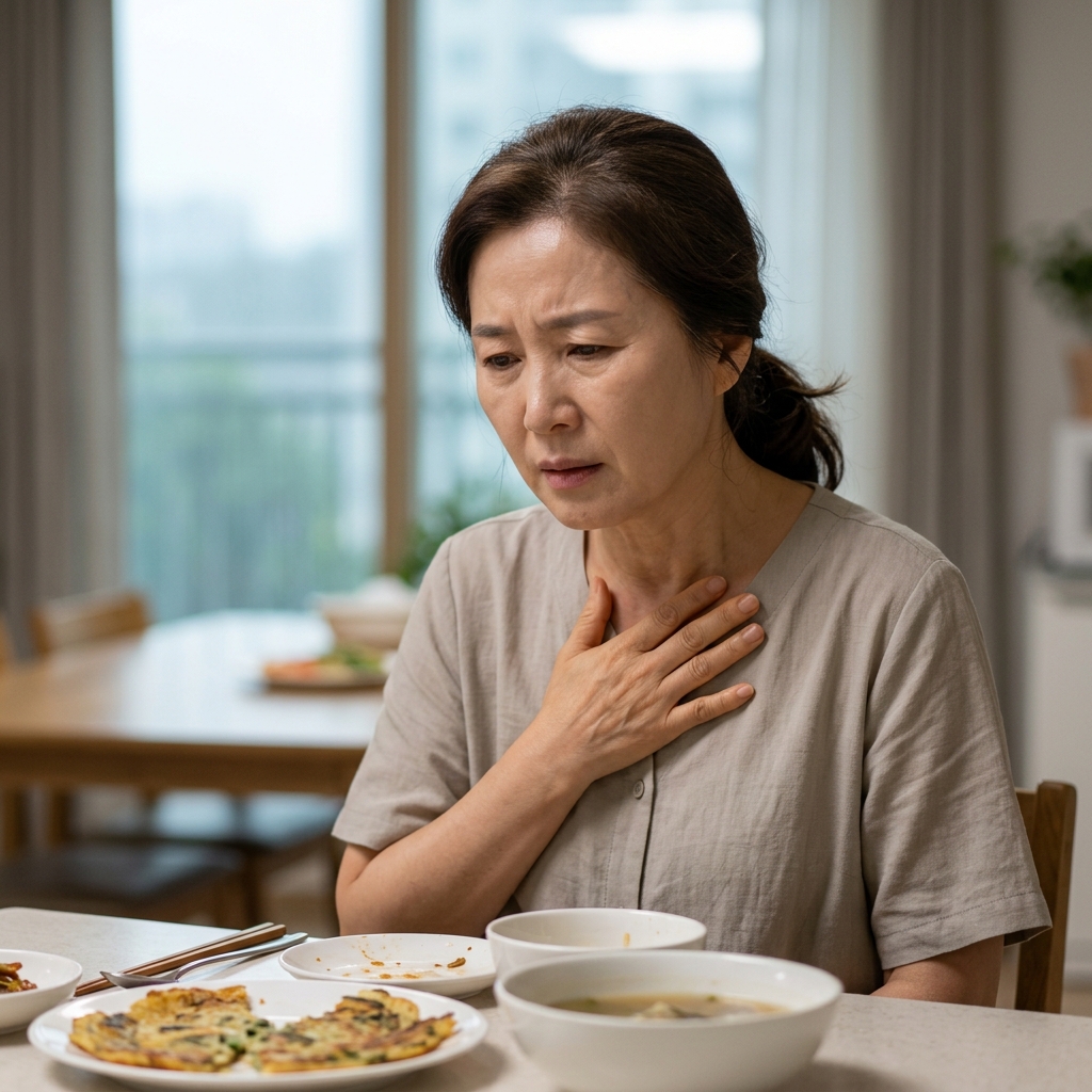 “먹고 나면 더부룩”...장마철 속쓰림 증가, 기름진 음식과 위산 역류 관계