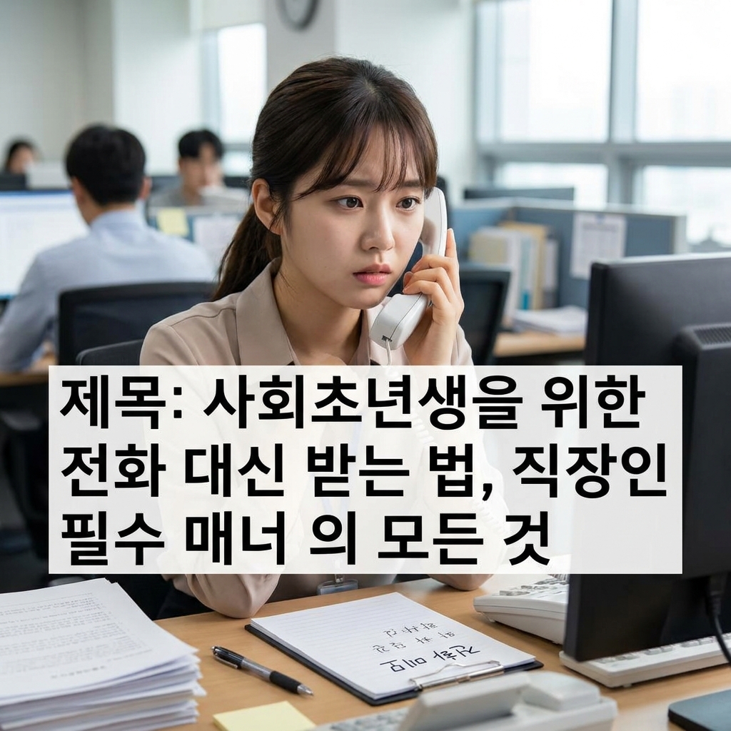 사회초년생을 위한 전화 대신 받는 법, 직장인 필수 매너의 모든 것