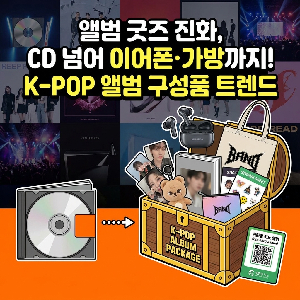 앨범 굿즈 진화, CD 넘어 이어폰·가방까지 담긴 K-POP 앨범 구성품 트렌드