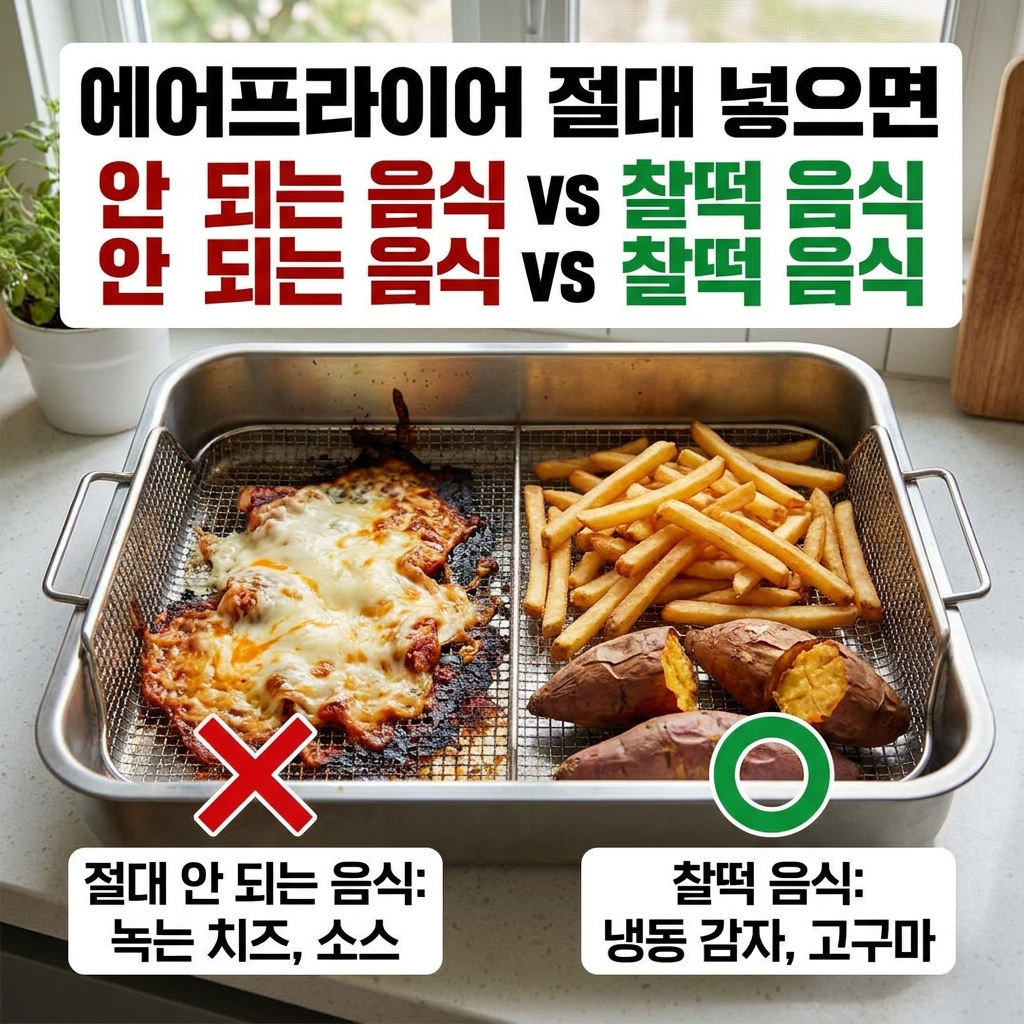 에어프라이어 절대 넣으면 안 되는 음식 vs 찰떡 음식