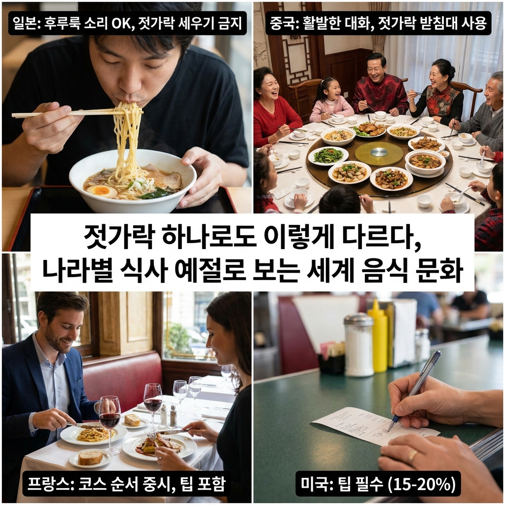 젓가락 하나로도 이렇게 다르다, 나라별 식사 예절로 보는 세계 음식 문화