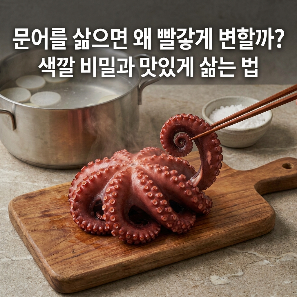 문어를 삶으면 왜 빨갛게 변할까? 색깔 비밀과 맛있게 삶는 법