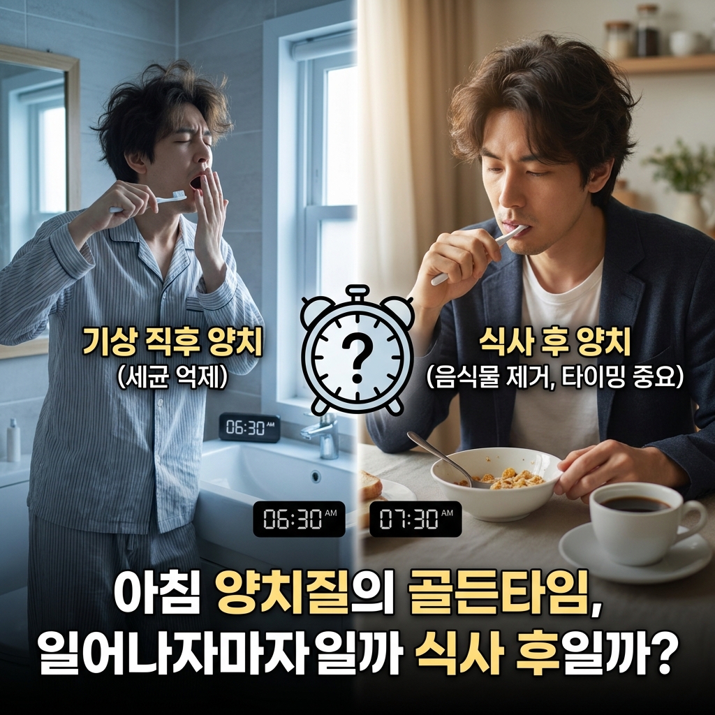아침 양치질의 골든타임, 일어나자마자일까 식사 후일까? 아침 양치 순서만 바꿔도 치아 건강이 달라지는 이유