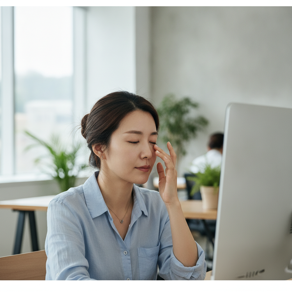 렌즈 끼고 모니터 8시간…눈물막 무너진다