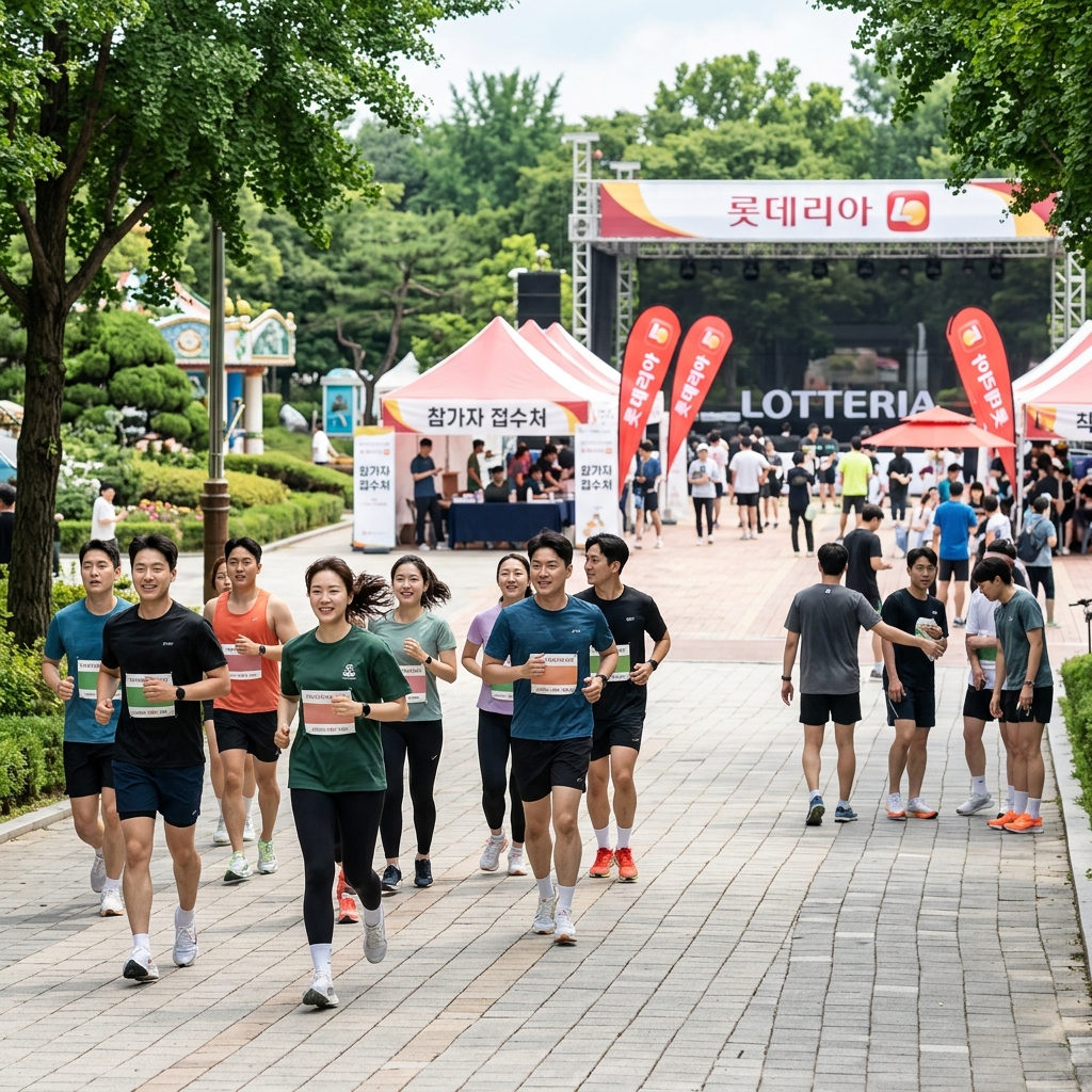 햄버거 먹으러 갔다가 5km 뛴다? 롯데리아 러닝 페스티벌