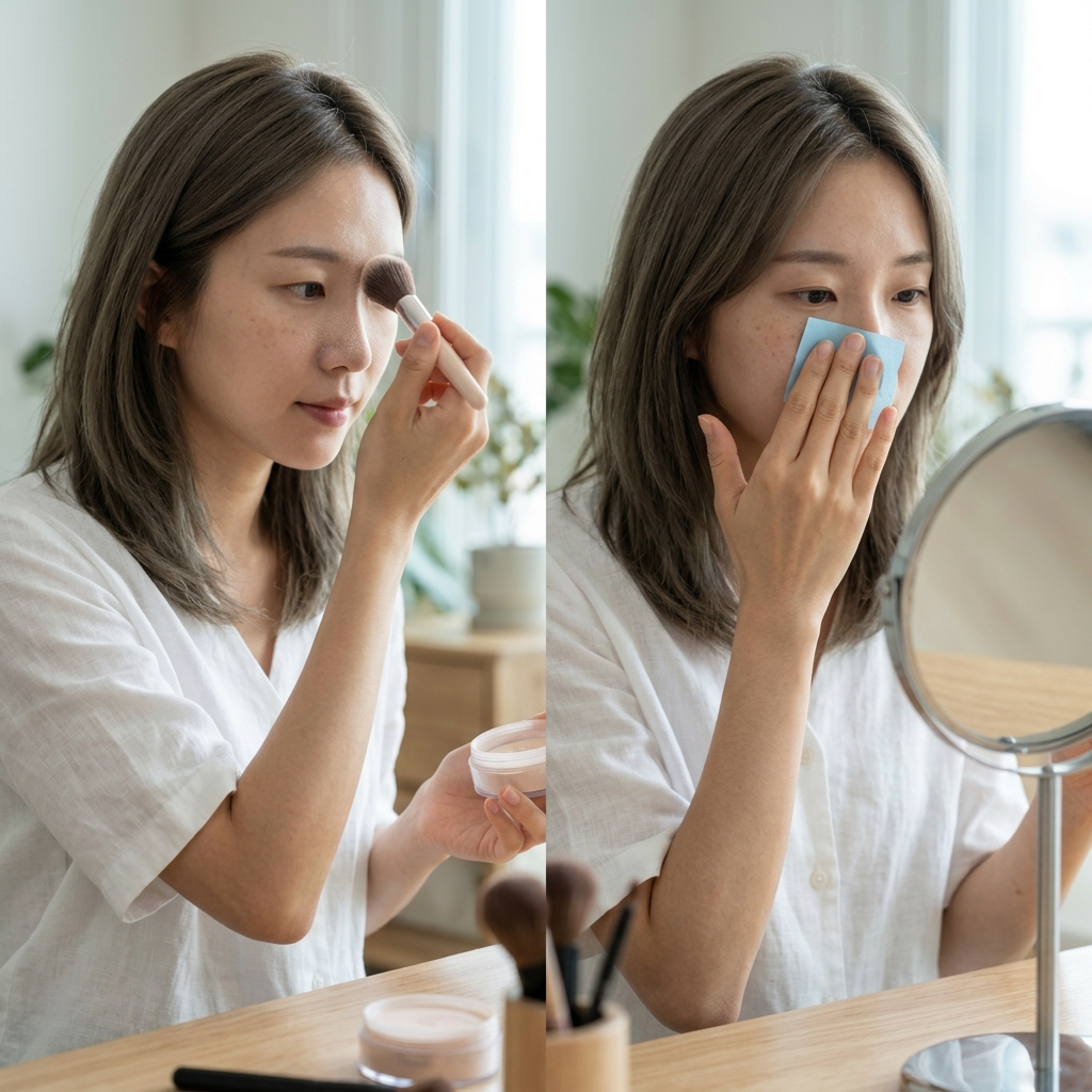 파우더로 유분 잡기 vs 기름종이로 닦기, 어떤 선택이 현명할까