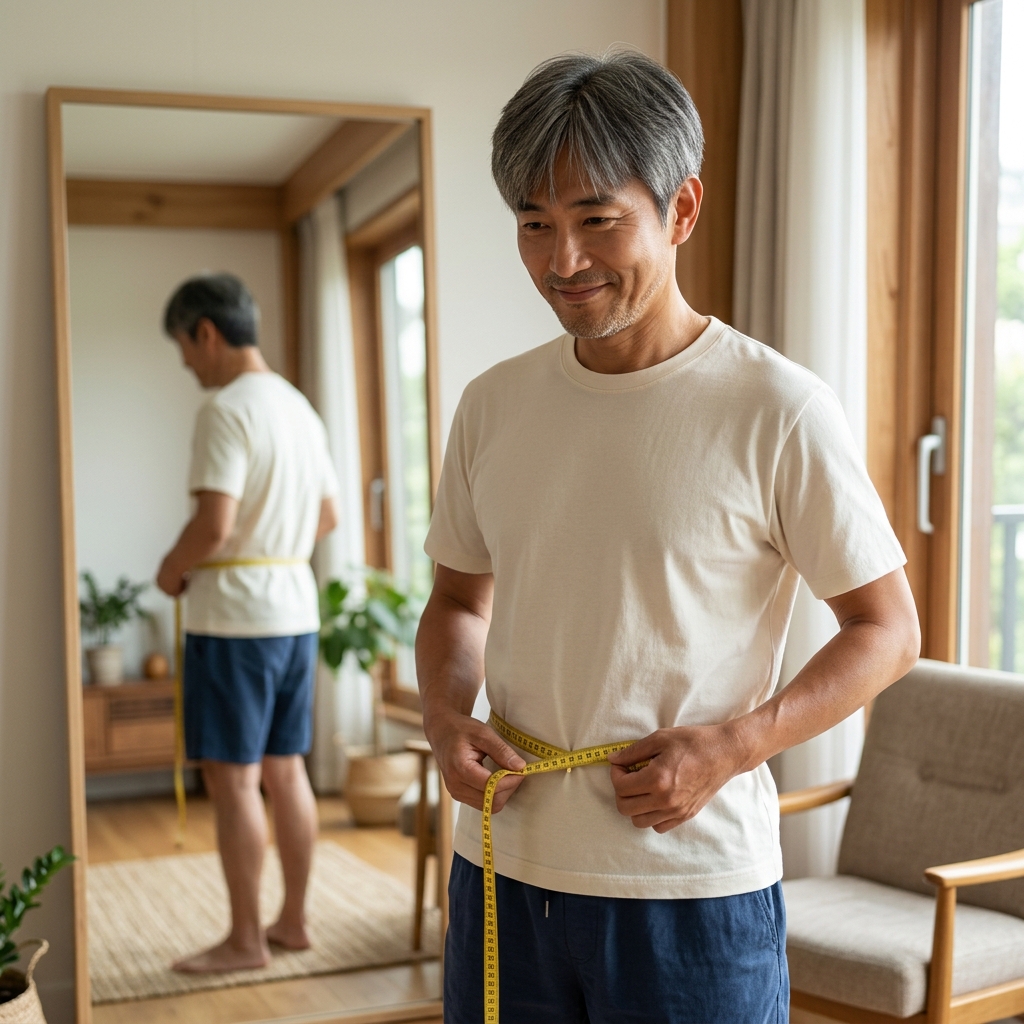 50대 남자 허리둘레 90cm 넘으면, 복부비만 관리 시점