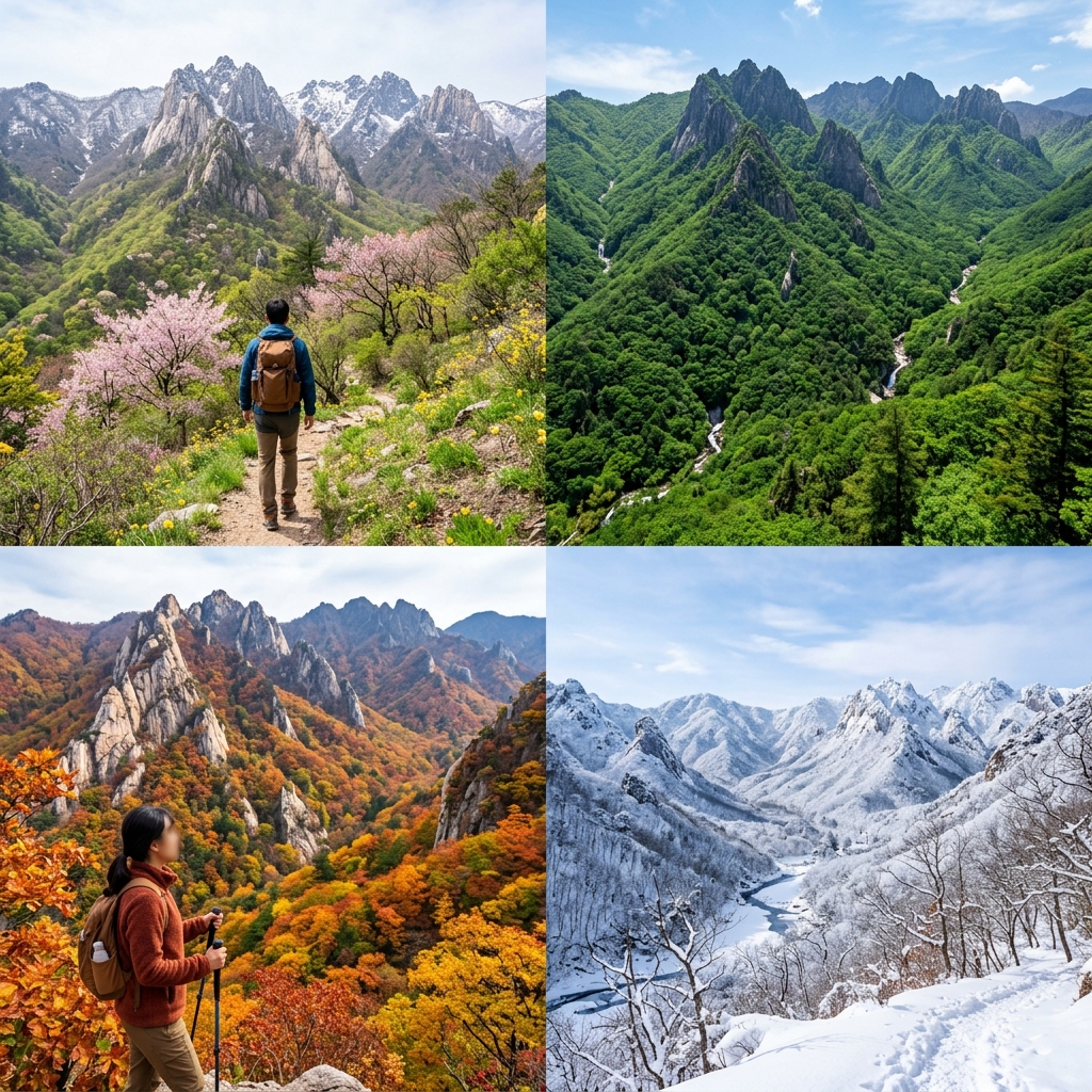 설악산, 사계절 다른 얼굴로 보여주는 압도적 풍경