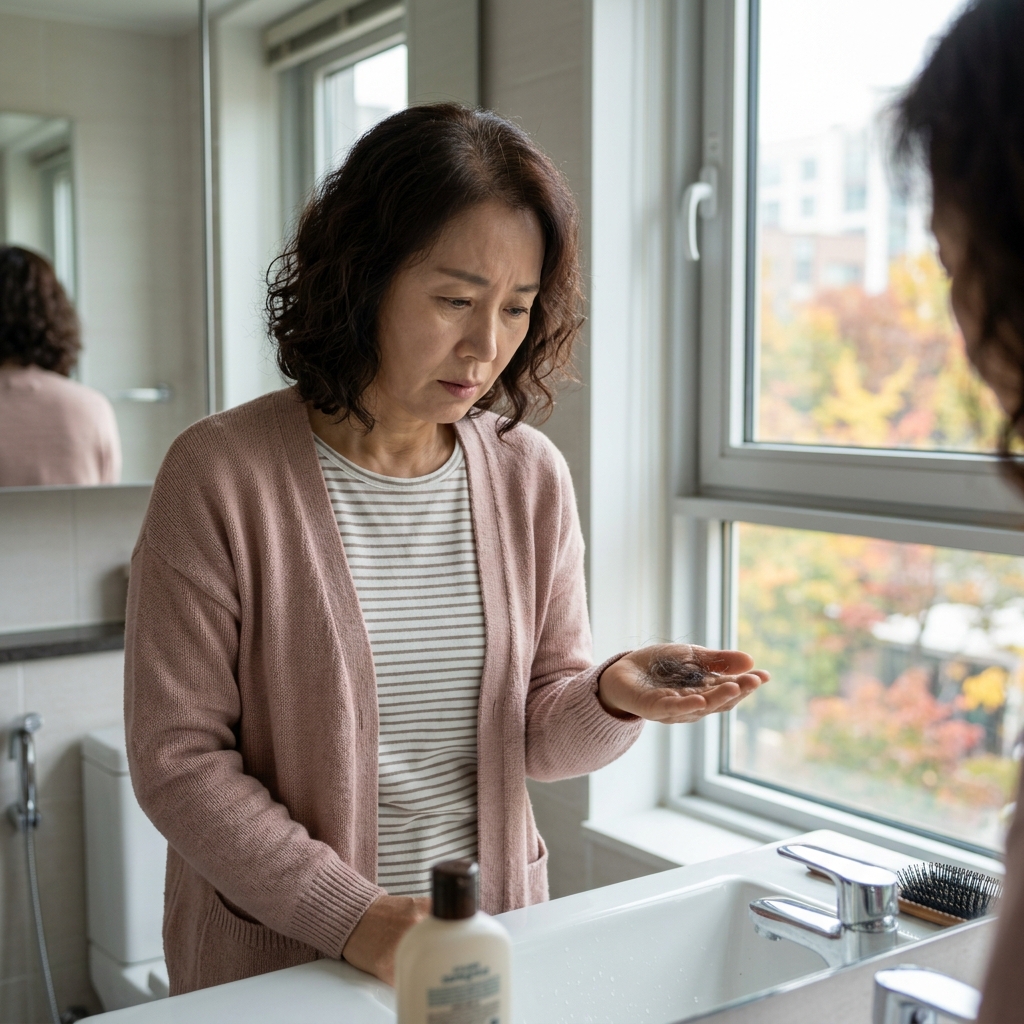머리 감을 때마다 배수구 가득, 가을철 여성 탈모의 진짜 원인