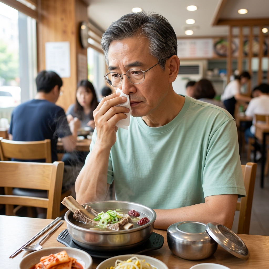 “뜨겁거나 매운 음식만 먹으면 콧물이?”…음식 온도·양념부터 조절하세요
