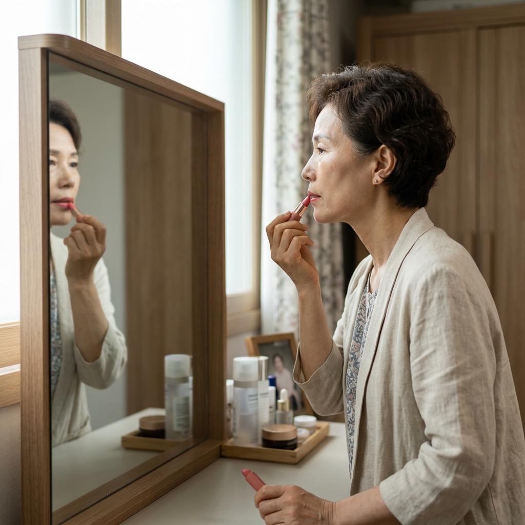 중장년 립 메이크업, 진한 색보다 ‘이것’…혈색 살리는 선택법